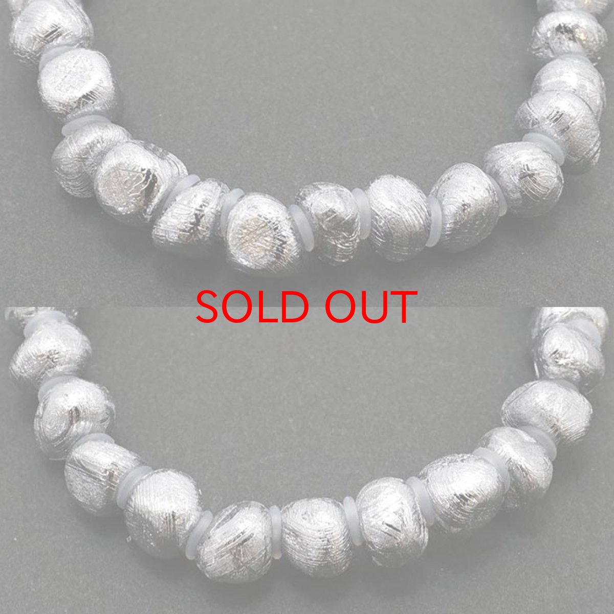 画像2: 【一点物】 ギベオンブレスレット タンブル型 約6.6〜8.5mm ギベオン メッキ加工 ナミビア産  宇宙のパワー 隕石 チャネリング 浄化 天然石 パワーストーン カラーストーン (2)