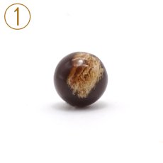 画像2: タイガーアンバー 丸玉 インドネシア産 丸玉 15mm 【 一点もの 】amber アンバー スマトラ琥珀 植物の化石 天然石 パワーストーン カラーストーン (2)