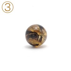 画像10: タイガーアンバー 丸玉 インドネシア産 丸玉 14mm 【 一点もの 】amber アンバー スマトラ琥珀 植物の化石 天然石 パワーストーン カラーストーン (10)