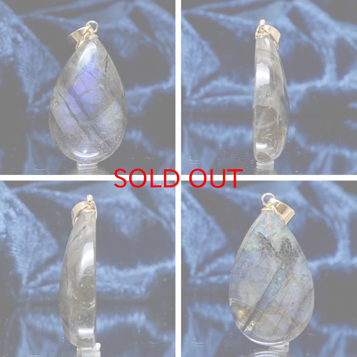 画像2: 【20%OFFセール】 【 一点もの 】ブルーラブラドライト ペンダントトップ マダガスカル産 日本製 ムーンストーン 一粒ペンダント ネックレス 天然石 パワーストーン カラーストーン ステンレス　シルバー (2)