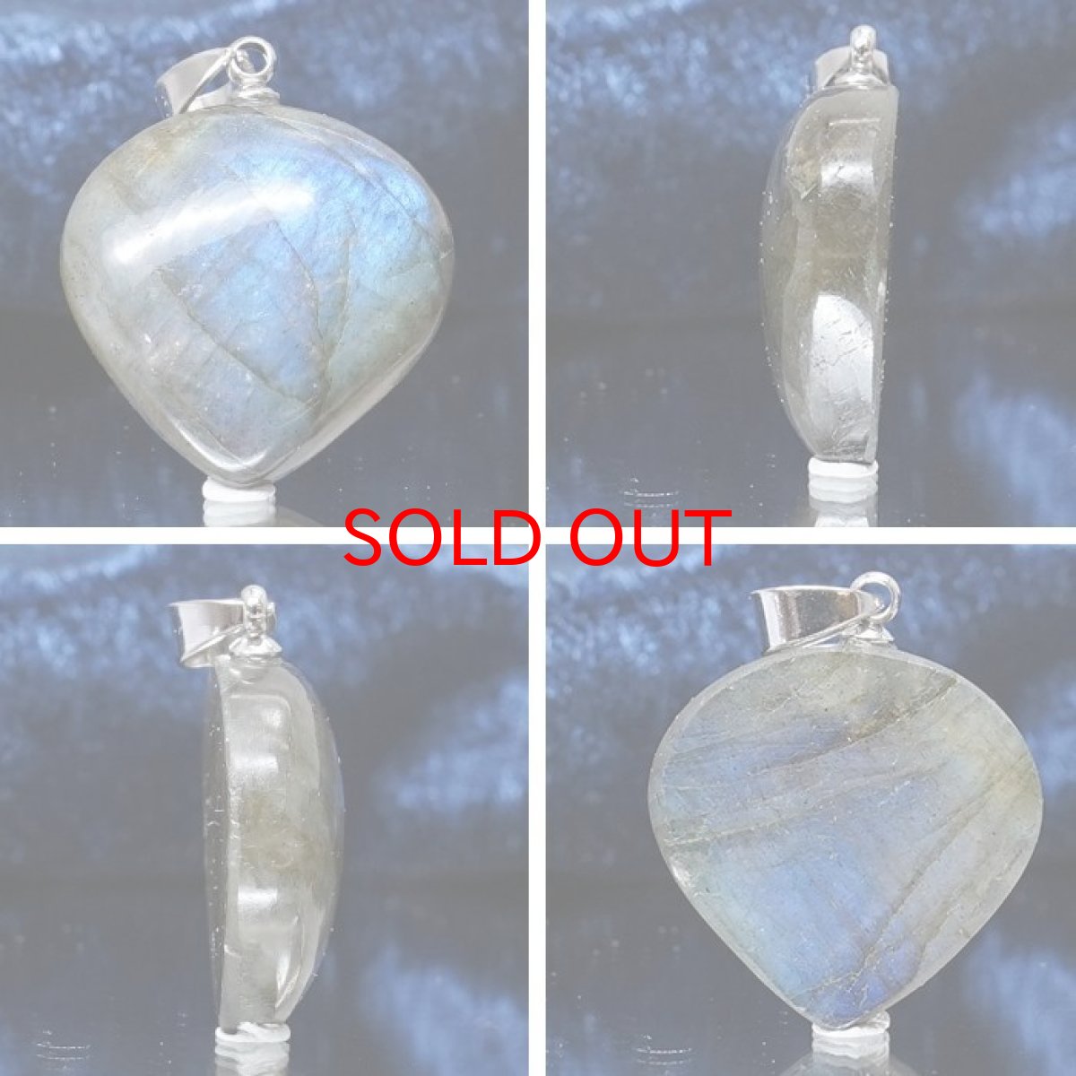 画像2: 【 一点もの 】ブルーラブラドライト ペンダントトップ マダガスカル産 日本製 ムーンストーン 一粒ペンダント ネックレス 天然石 パワーストーン カラーストーン ステンレス シルバー (2)