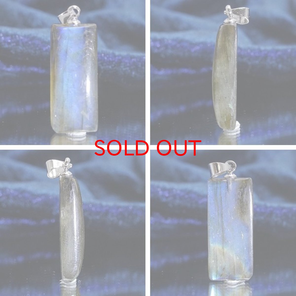 画像2: 【 一点もの 】ブルーラブラドライト ペンダントトップ マダガスカル産 日本製 ムーンストーン 一粒ペンダント ネックレス 天然石 パワーストーン カラーストーン ステンレス　シルバー (2)