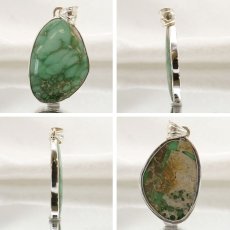 画像2: バリサイト ペンダントトップ ドイツ産 Variscite 日本製 SV925 【 1点もの 】 ネックレス ペンダント シルバー necklace pendant 浄化 お守り 天然石 パワーストーン カラーストーン (2)