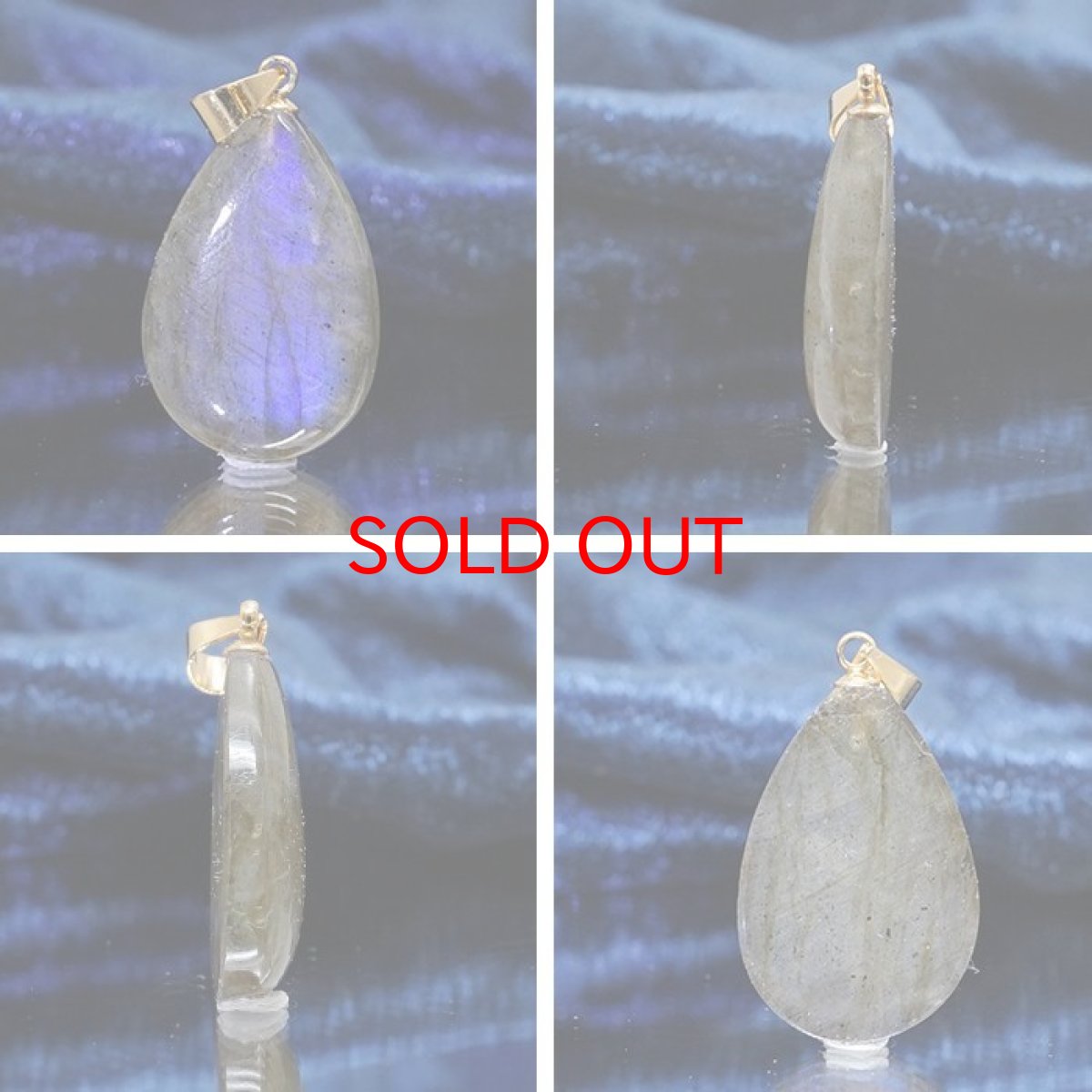 画像2: 【 一点もの 】ブルーラブラドライト ペンダントトップ マダガスカル産 日本製 ムーンストーン 一粒ペンダント ネックレス 天然石 パワーストーン カラーストーン ステンレス　シルバー (2)