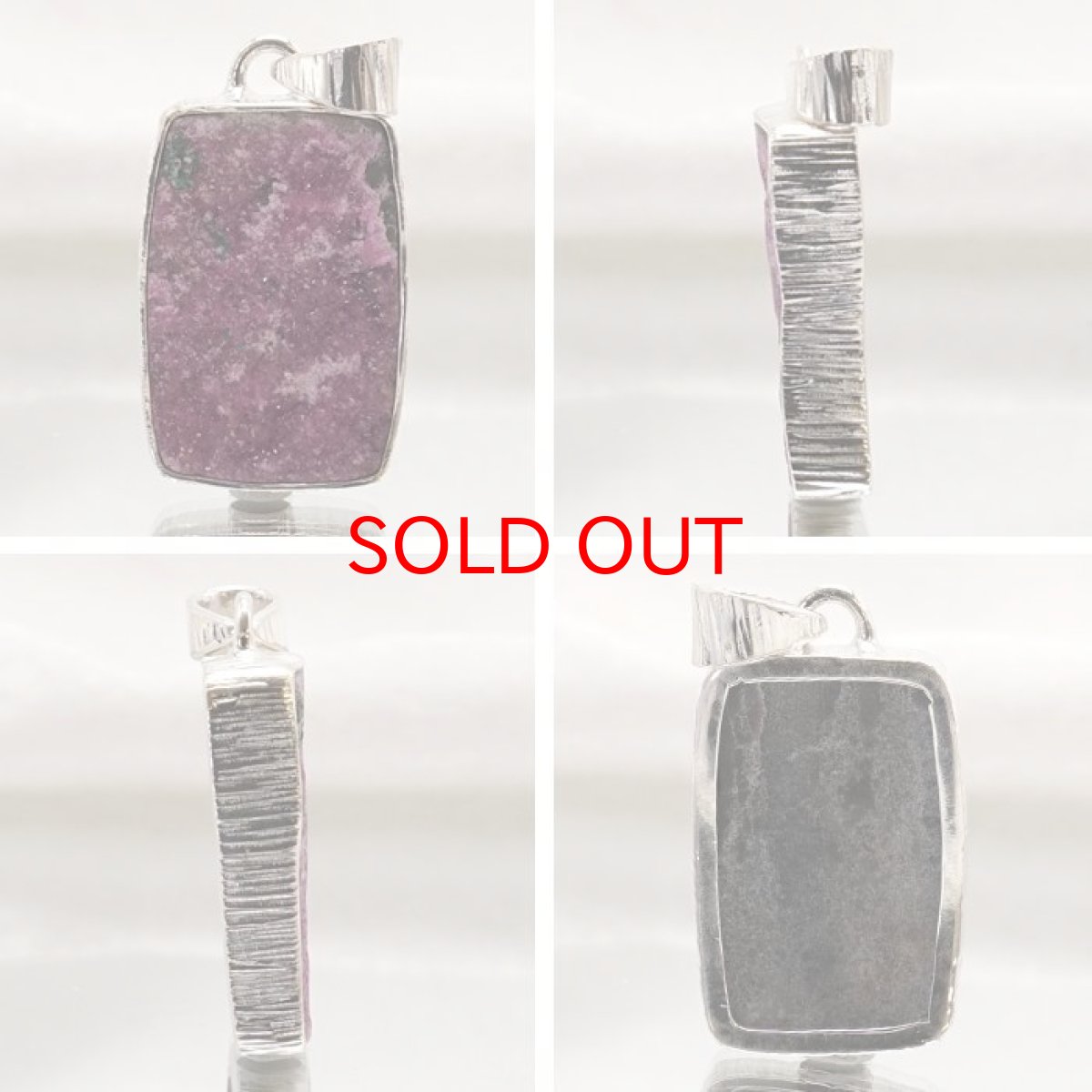 画像2: コバルトカルサイト ペンダントトップ モロッコ産 Cobalt Calcite 日本製 SV925 【 1点もの 】 ネックレス ペンダント シルバー necklace pendant 浄化 お守り 天然石 パワーストーン カラーストーン (2)