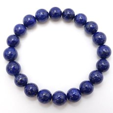 画像3: 【 一点もの 】 ラピスラズリ ブレスレット アフガニスタン産 ブレス 丸玉 10mm lapislazuli 瑠璃 浄化 お守り 天然石 パワーストーン カラーストーン (3)