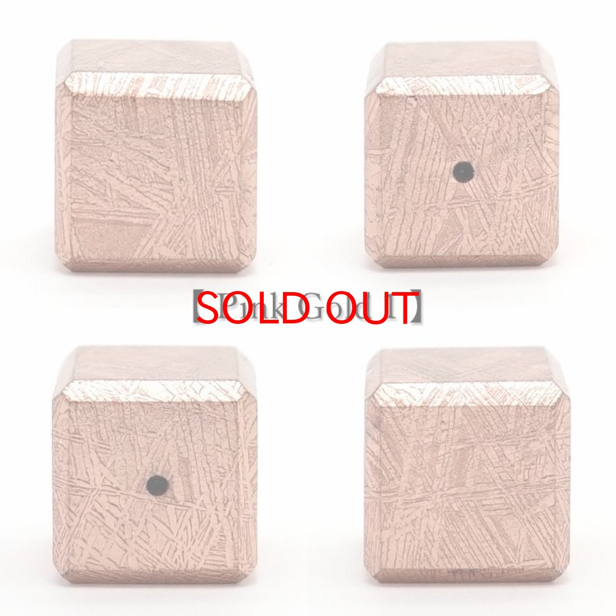 画像4: 【 一点物 】 ギベオン ビーズ 12mm 正方形 バラ石 貫通穴 メッキ加工 ナミビア産 隕石 天然石 パワーストーン カラーストーン (4)