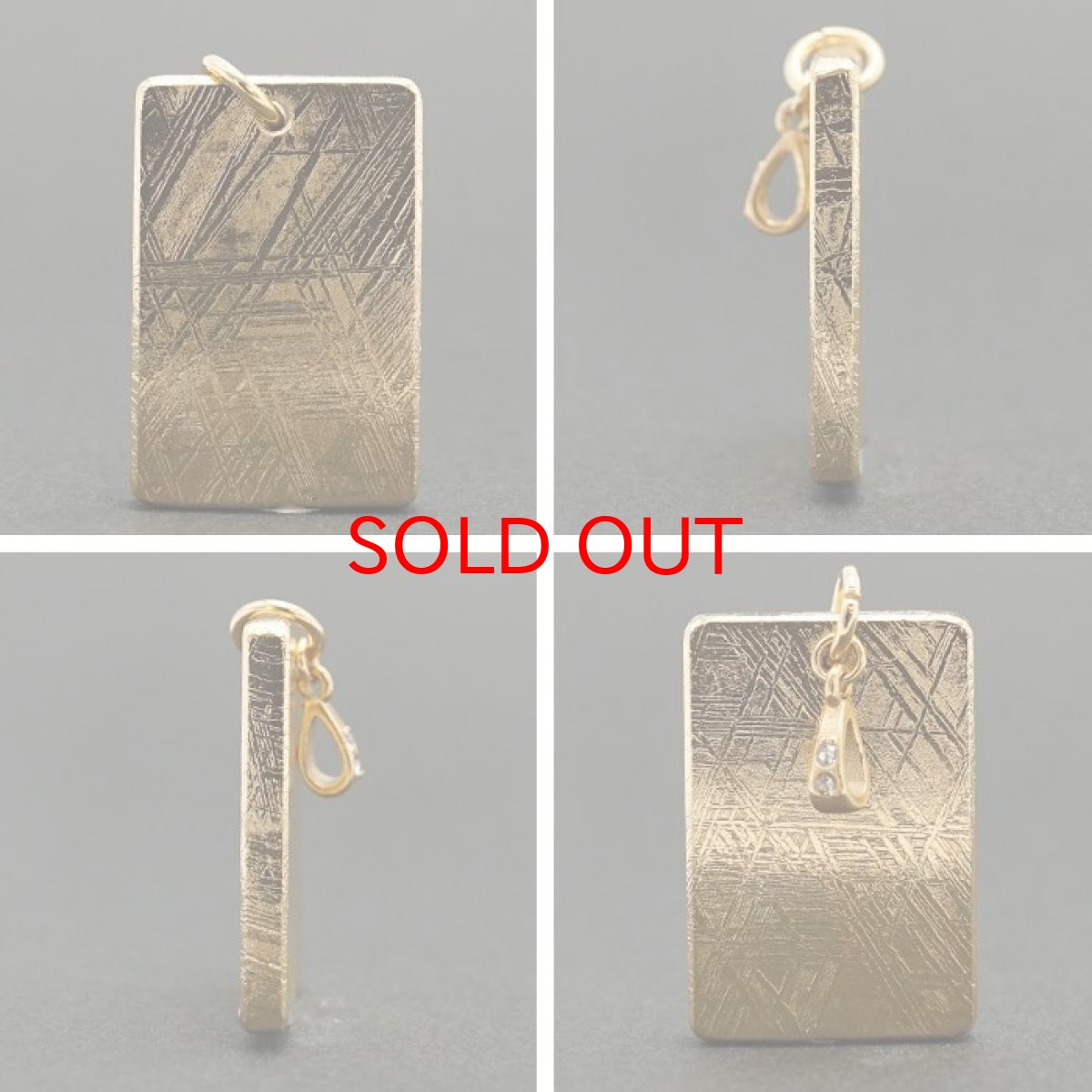 画像3: 【一点物】 ギベオン プレート 隕石 gibeon ピンクゴールド ペンダントトップ ST ステンレス 天然石 パワーストーン カラーストーン (3)