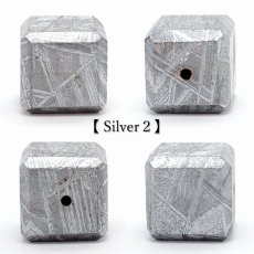 画像3: 【 一点物 】 ギベオン ビーズ 10mm 正方形 バラ石 貫通穴 メッキ加工 ナミビア産 隕石 天然石 パワーストーン カラーストーン (3)