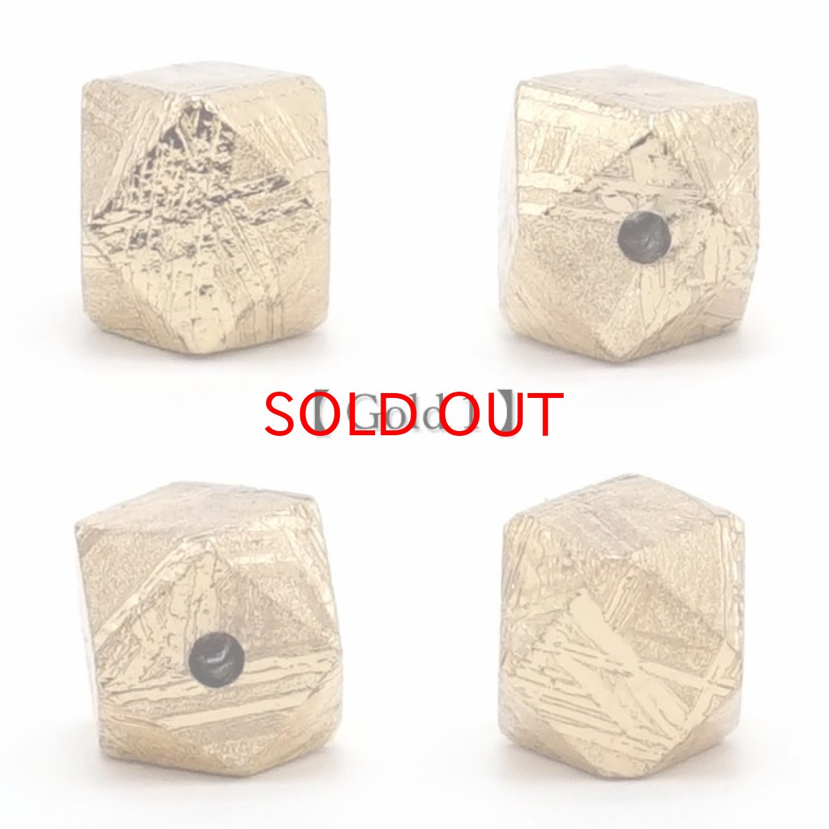 画像4: 【 一点物 】 ギベオン ビーズ 6mm 十四面体カット バラ石 貫通穴 メッキ加工 ナミビア産 隕石 天然石 パワーストーン カラーストーン (4)