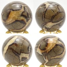 画像6: セプタリアン 丸玉 Septarian 10cm マダガスカル  泥灰岩 天然石 パワーストーン インテリア 風水 置物 魔除け (6)