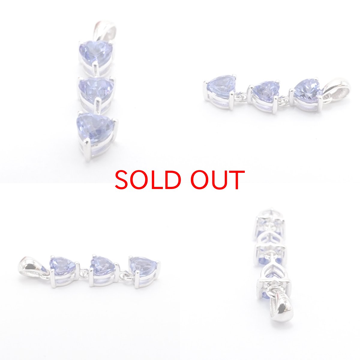 画像2: タンザナイトペンダント  一粒 K18WG ペンダント シンプルペンダント タンザニア産 ホワイトゴールド ネックレス necklace 天然石 パワーストーン 【送料無料】  カラーストーン (2)