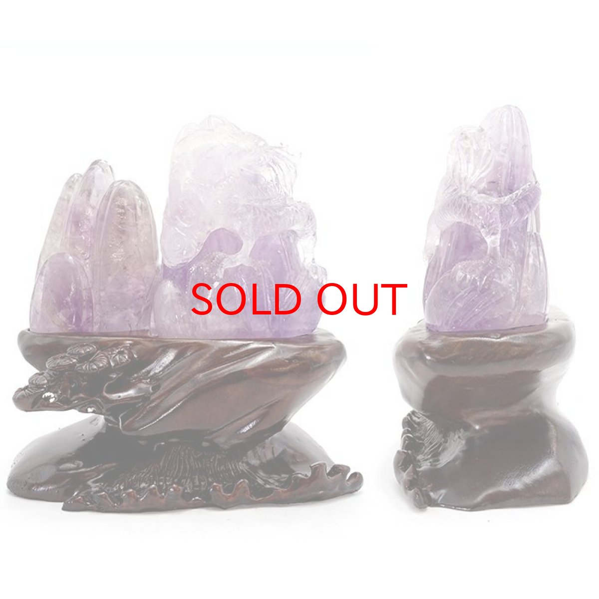 画像8: 【一点物】 山登り龍 龍の彫り物 《台座付き》天然石 アメジスト 干支 辰 龍 りゅう 置物 手作り 手彫り 玄関 リビング エントランス 受付 ブラジル (8)