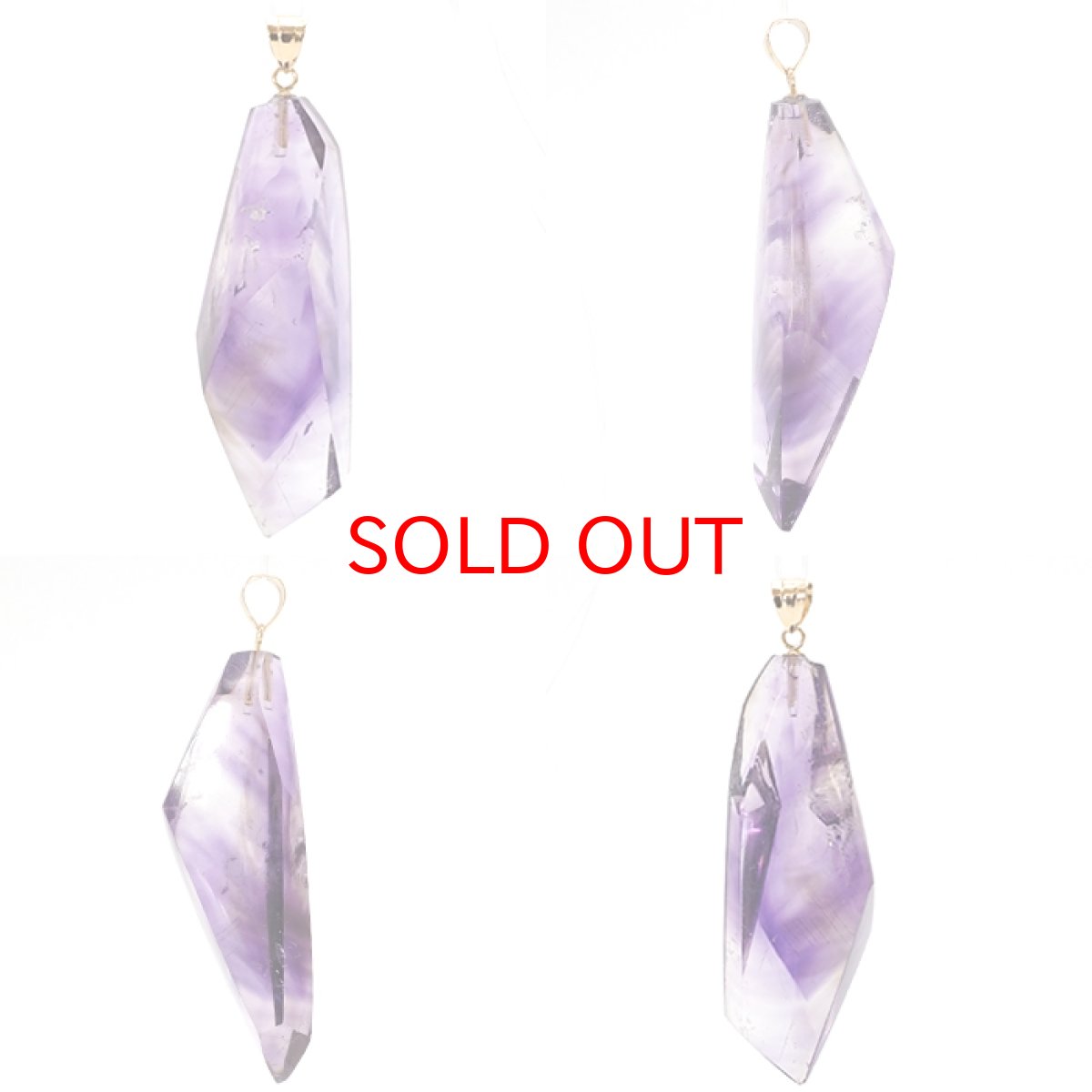 画像4: 【20%OFFセール】 エレスチャル スーパーフャントム ブラジル産 k18 ペンダントトップ ペンダント 天然石 パワーストーン ギフト プレゼント amethystelestial necklace カラーストーン (4)