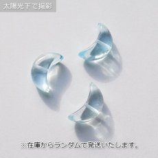 画像3: 天然石 月型ビーズ アクアマリン 15×6mm ブラジル産 月型 横穴貫通 穴あき ビーズ 月 ムーン オリジナルアクセサリー ハンドメイド材料 【 一粒売り 】 パワーストーン お守り 浄化 カラーストーン (3)