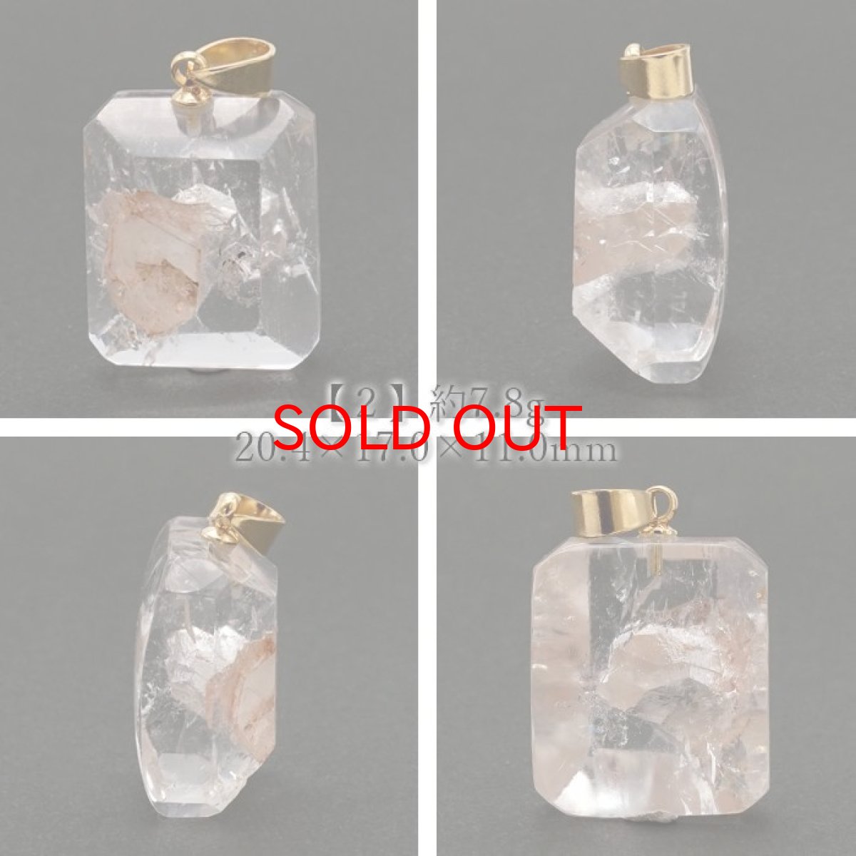 画像3: マニカラン水晶インクォーツ ペンダントトップ ヒマラヤ産 原石 【 一点もの 】 マニカラン水晶 インクォーツ 水晶 マニカランクォーツ 日本製 天然石 パワーストーン 浄化 お守り カラーストーン (3)