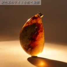 画像3: スマトラブルーアンバー ペンダントトップ インドネシア産 K18 【 一点もの 】amber アンバー スマトラ産 琥珀 植物の化石 天然石 パワーストーン カラーストーン (3)