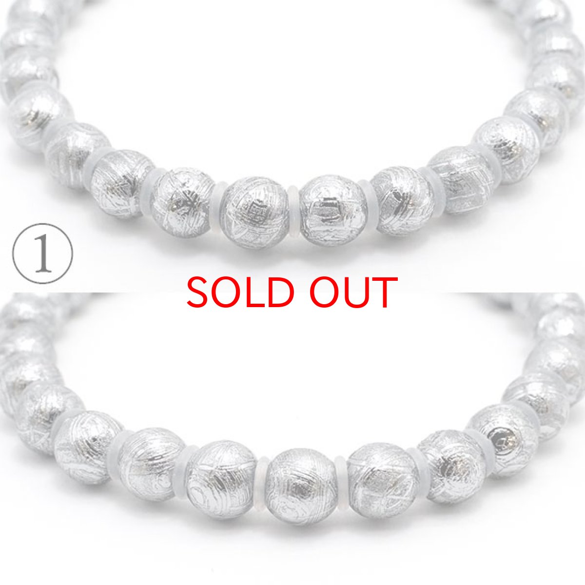 画像2: 【一点物】 ギベオンブレスレット 約6mm玉 ギベオン メッキ加工 ナミビア産  宇宙のパワー 隕石 チャネリング 浄化 天然石 パワーストーン カラーストーン (2)