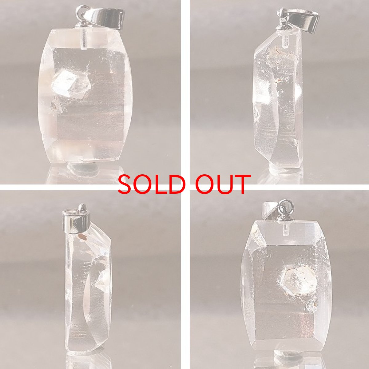 画像2: 【一点もの】 ヒマラヤクォーツインクォーツ ペンダントトップ ヒマラヤ産 ステンレス日本製 マニフェストクォーツ 水晶イン水晶 貫入水晶 quartz in quartz 天然石 パワーストーン カラーストーン (2)