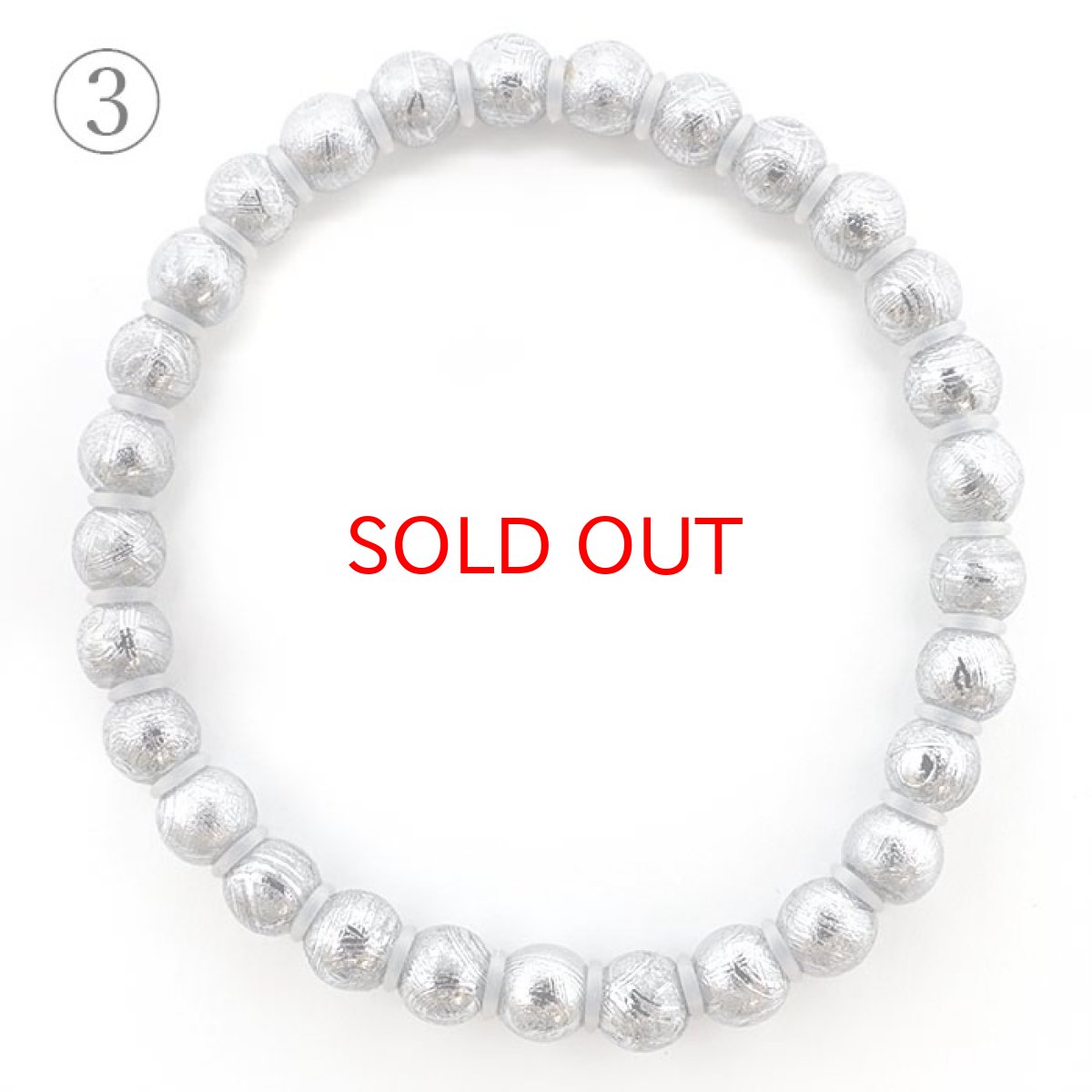 画像7: 【一点物】 ギベオンブレスレット 約6mm玉 ギベオン メッキ加工 ナミビア産  宇宙のパワー 隕石 チャネリング 浄化 天然石 パワーストーン カラーストーン (7)