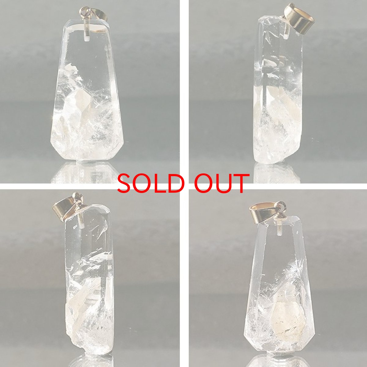 画像2: 【一点もの】 ヒマラヤクォーツインクォーツ ペンダントトップ ヒマラヤ産 ステンレス日本製 マニフェストクォーツ 水晶イン水晶 貫入水晶 quartz in quartz 天然石 パワーストーン カラーストーン (2)