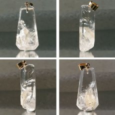 画像2: 【一点もの】 ヒマラヤクォーツインクォーツ ペンダントトップ ヒマラヤ産 ステンレス日本製 マニフェストクォーツ 水晶イン水晶 貫入水晶 quartz in quartz 天然石 パワーストーン カラーストーン (2)