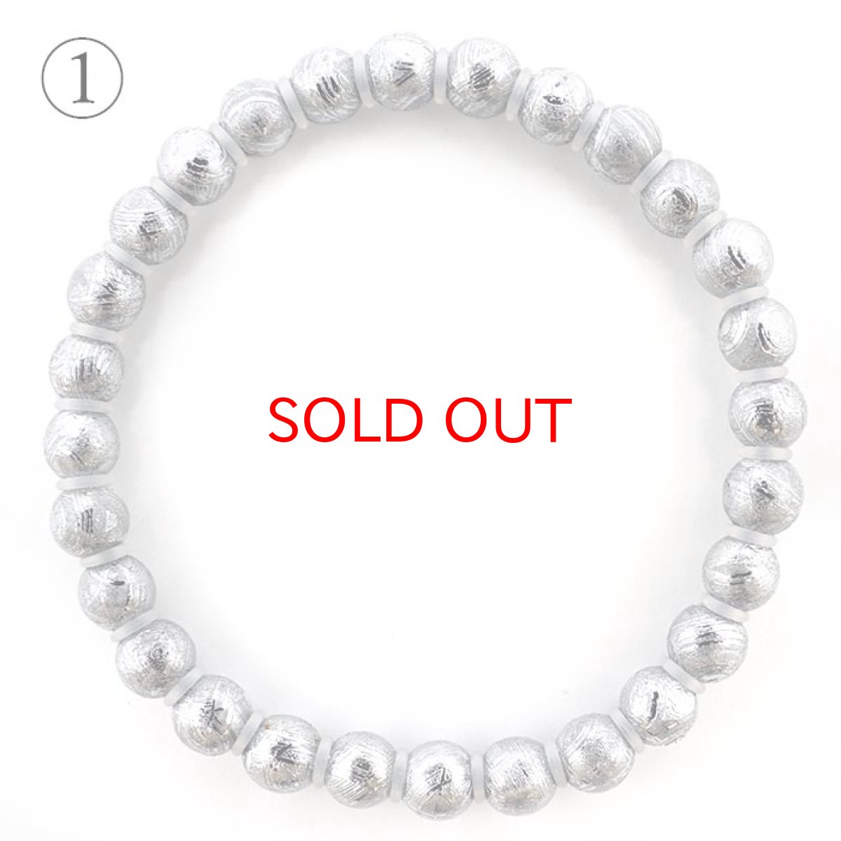 画像3: 【一点物】 ギベオンブレスレット 約6mm玉 ギベオン メッキ加工 ナミビア産  宇宙のパワー 隕石 チャネリング 浄化 天然石 パワーストーン カラーストーン (3)