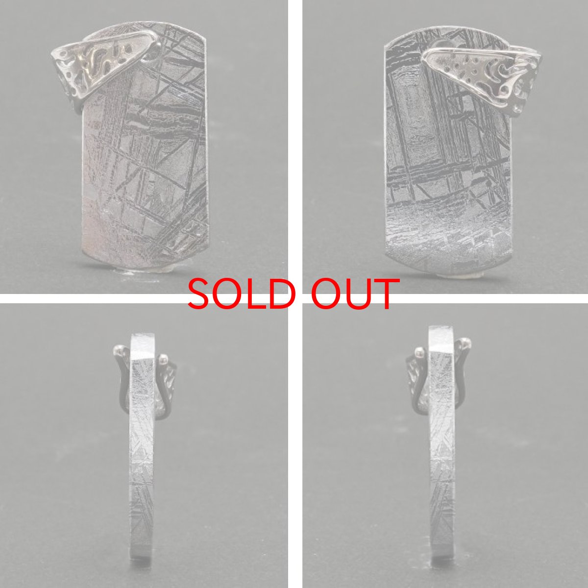 画像2: 【一点物】 ギベオン プレート 隕石 gibeon シルバー 真鍮 ペンダントトップ 天然石 パワーストーン カラーストーン プラチナ (2)