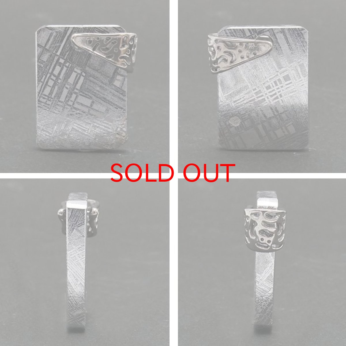 画像2: 【一点物】 ギベオン プレート 隕石 gibeon シルバー 真鍮 ペンダントトップ 天然石 パワーストーン カラーストーン プラチナ (2)