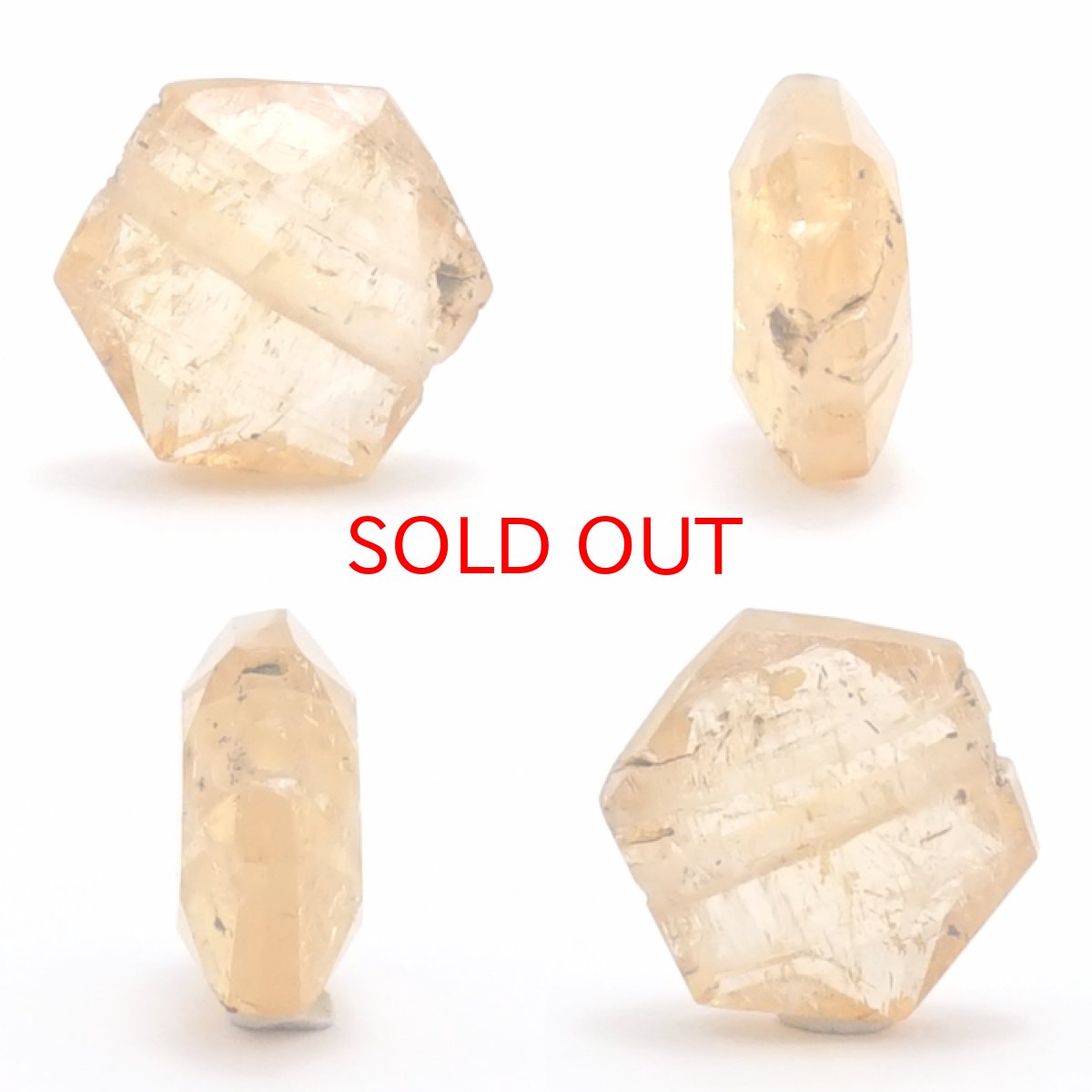 画像2: 天然石 六角形ビーズ インペリアルトパーズ 10×9mm ブラジル産 【 一点もの 】 六角形 横穴貫通 穴あき ビーズ オリジナルアクセサリー ハンドメイド材料 【 一粒売り 】 パワーストーン お守り 浄化 カラーストーン (2)