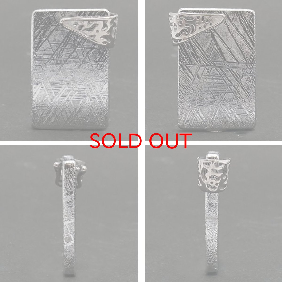 画像2: 【一点物】 ギベオン プレート 隕石 gibeon シルバー 真鍮 ペンダントトップ 天然石 パワーストーン カラーストーン プラチナ (2)