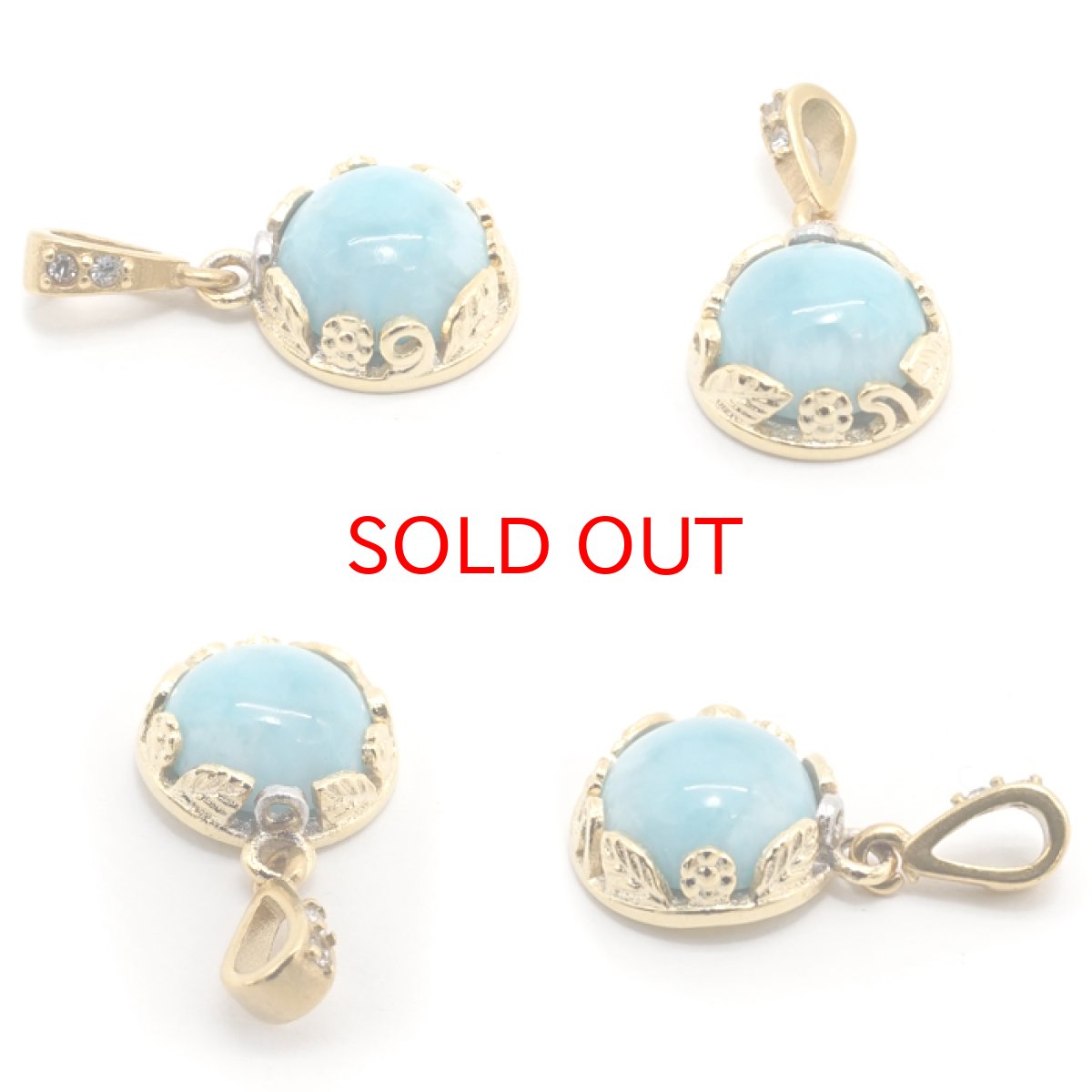 画像2: 【 一点もの 】 ラリマー ペンダントトップ ドミニカ産 日本製 Larimar ブルー・ペクトライト ネックレス お守り 浄化 天然石 パワーストーン カラーストーン (2)