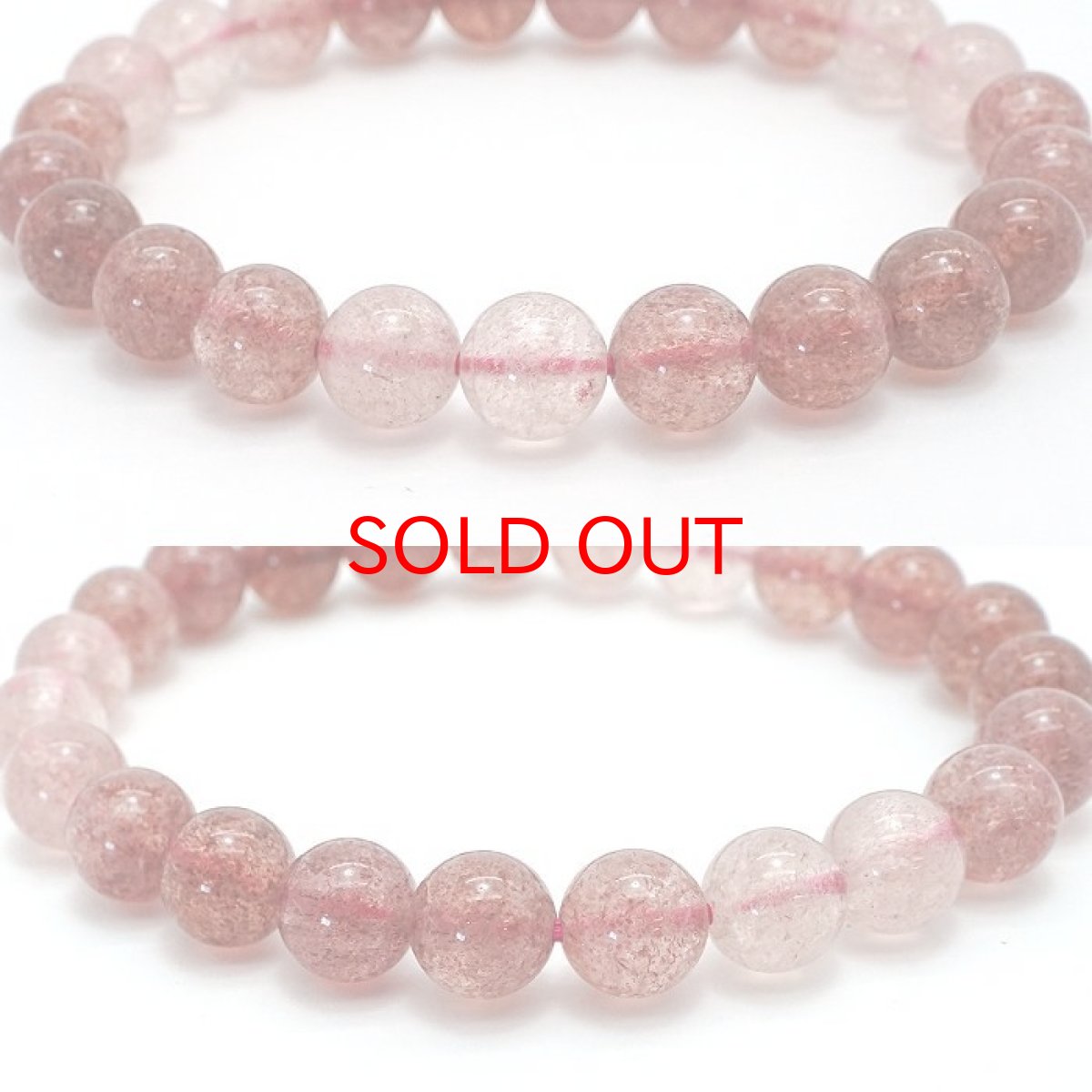 画像2: ストロベリークォーツ ブレスレット 8mm ブラジル産 ブレス strawberry レピドクロサイト ピンクエピドート 天然石ブレスレット アクセサリー お守り 浄化 天然石 パワーストーン カラーストーン (2)