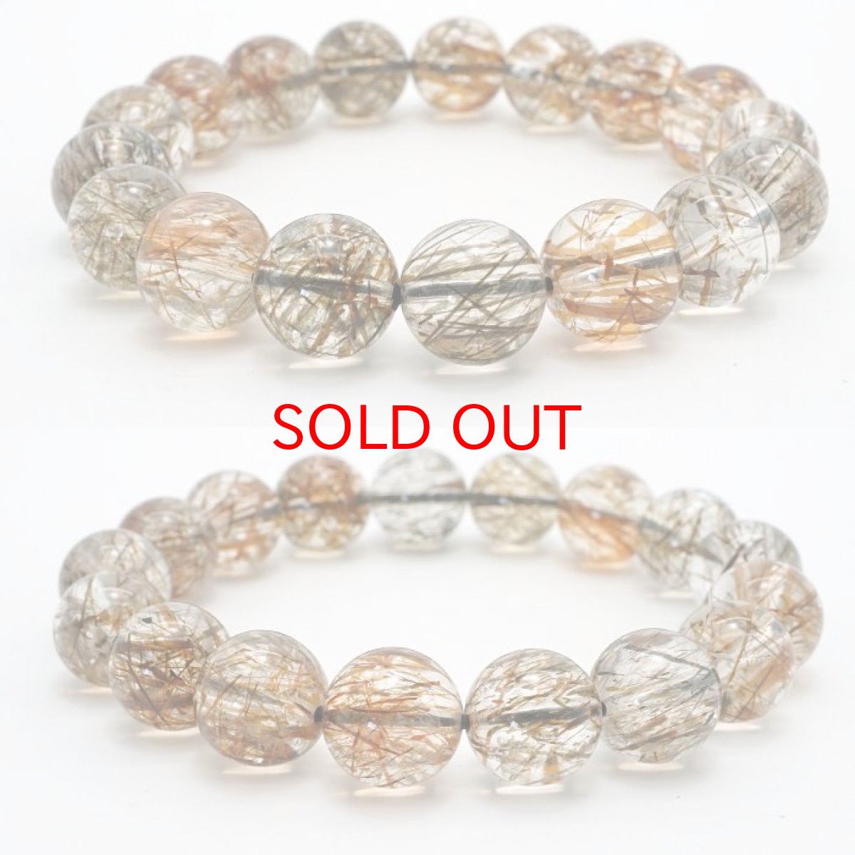 画像2: ミックスルチル ブレスレット 12mm ブラジル産 【 1点もの 】 ルチルクォーツ 金紅石入り水晶 黄金色 ゴールド ルチル ブレス 浄化 お守り 天然石 パワーストーン カラーストーン (2)