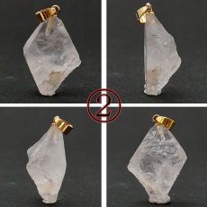 画像3: 【 一点物 】 【 日本の石 】 黒平白水晶 ペンダントトップ 山梨県産 日本製 白水晶 Kurobera Quartz ゴールド お守り 浄化 国産水晶 天然石 パワーストーン 日本銘石 カラーストーン (3)