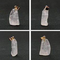 画像2: 【 一点物 】 【 日本の石 】 黒平白水晶 ペンダントトップ 山梨県産 日本製 白水晶 Kurobera Quartz ゴールド お守り 浄化 国産水晶 天然石 パワーストーン 日本銘石 カラーストーン (2)