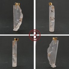 画像4: 【 一点物 】 【 日本の石 】 黒平白水晶 ペンダントトップ 山梨県産 日本製 白水晶 Kurobera Quartz ゴールド お守り 浄化 国産水晶 天然石 パワーストーン 日本銘石 カラーストーン (4)