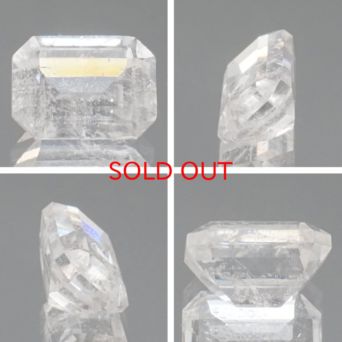 画像2: フェナカイト ルース 約1.9ct エメラルドカット 【 一点もの 】 ロシア産 フェナス石 Phenakite 希少石 レア 誕生石 裸石 鉱物 浄化 お守り 天然石 パワーストーン カラーストーン (2)