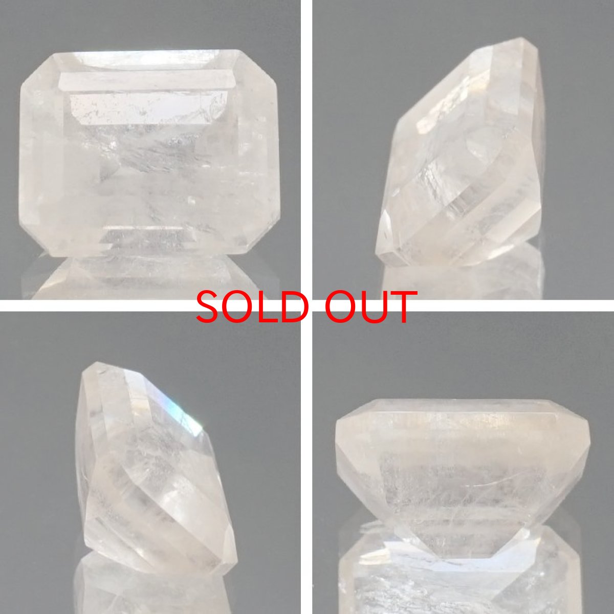 画像2: フェナカイト ルース 約3.1ct エメラルドカット 【 一点もの 】 ロシア産 フェナス石 Phenakite 希少石 レア 誕生石 裸石 鉱物 浄化 お守り 天然石 パワーストーン カラーストーン (2)