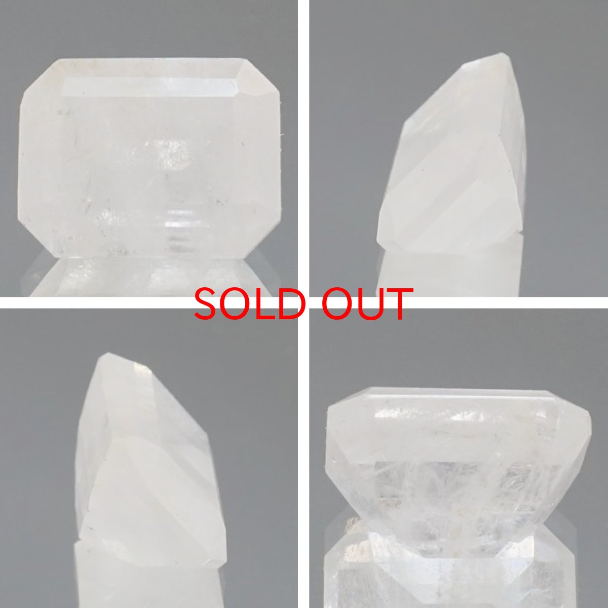 画像2: フェナカイト ルース 約4.6ct エメラルドカット 【 一点もの 】 ロシア産 フェナス石 Phenakite 希少石 レア 誕生石 裸石 鉱物 浄化 お守り 天然石 パワーストーン カラーストーン (2)