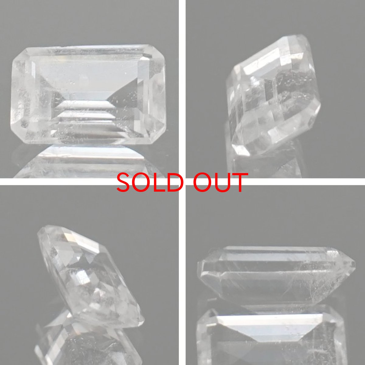 画像2: フェナカイト ルース 約1.0ct エメラルドカット ロシア マリシェボ産 【 一点もの 】 フェナス石 Phenakite 希少石 レア 誕生石 裸石 鉱物 浄化 お守り 天然石 パワーストーン カラーストーン (2)