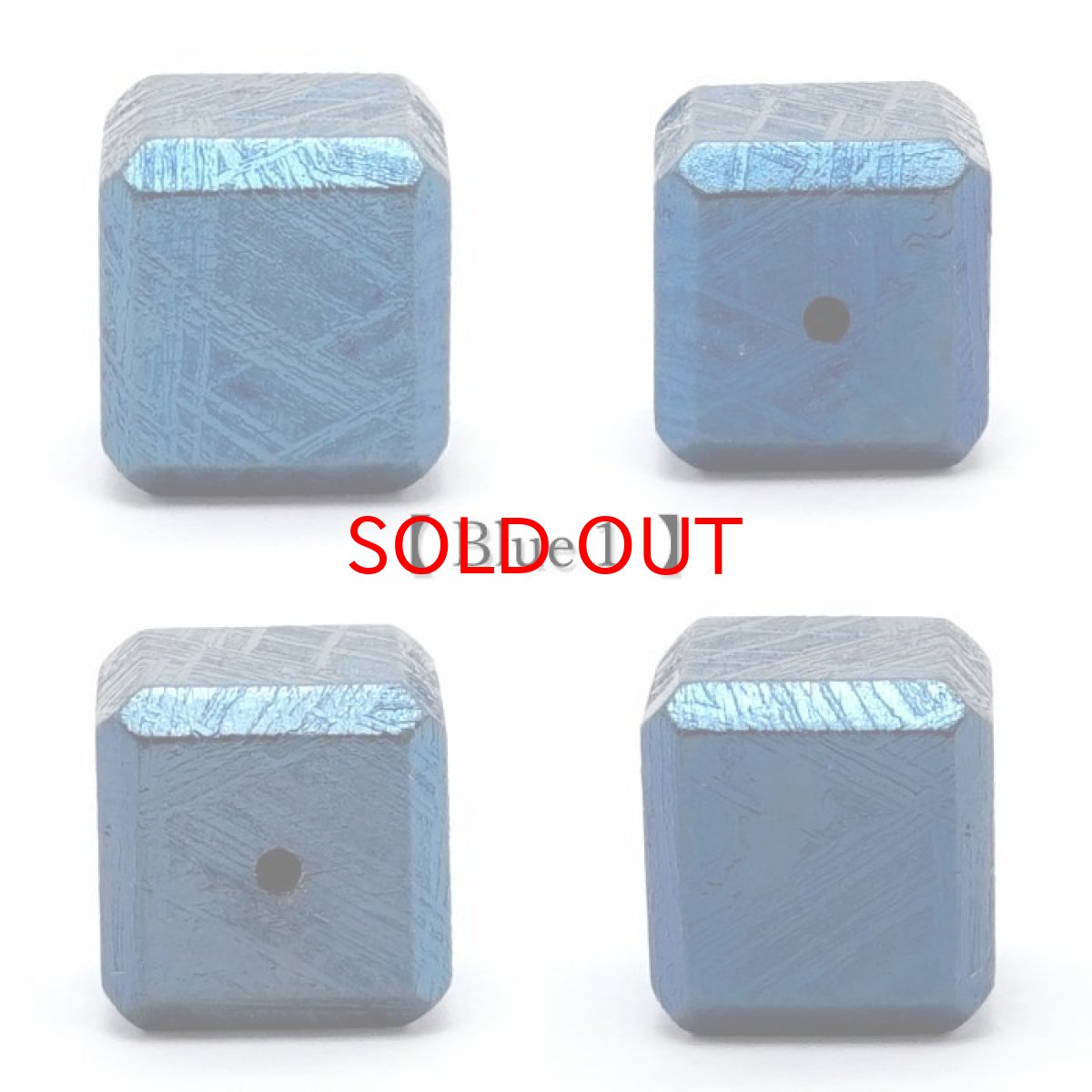 画像8: 【20%OFFセール】 【 一点物 】 ギベオン ビーズ 10mm 正方形 バラ石 貫通穴 メッキ加工 ナミビア産 隕石 天然石 パワーストーン カラーストーン (8)