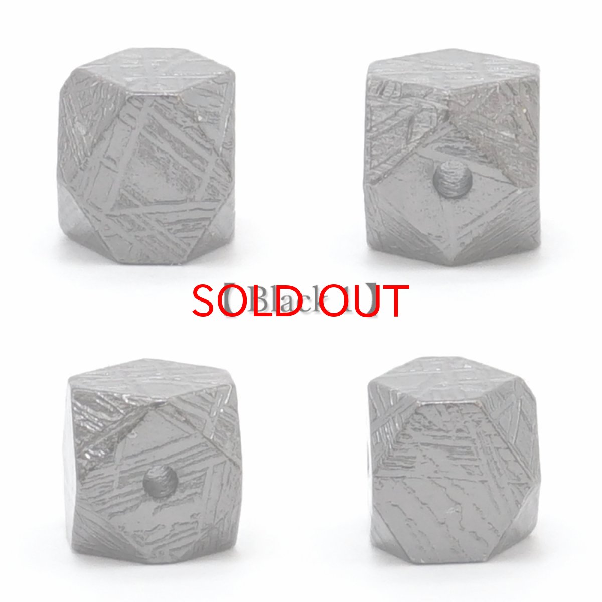 画像9: 【 一点物 】 ギベオン ビーズ 6mm 十四面体カット バラ石 貫通穴 メッキ加工 ナミビア産 隕石 天然石 パワーストーン カラーストーン (9)