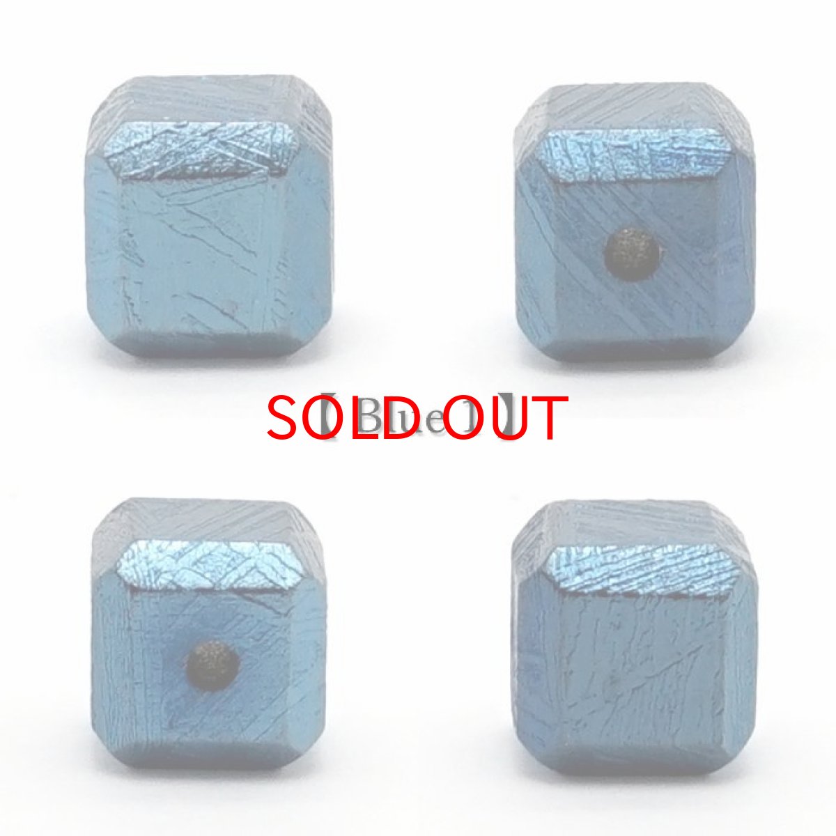 画像8: 【 一点物 】 ギベオン ビーズ 6mm 正方形 バラ石 貫通穴 メッキ加工 ナミビア産 隕石 天然石 パワーストーン カラーストーン (8)