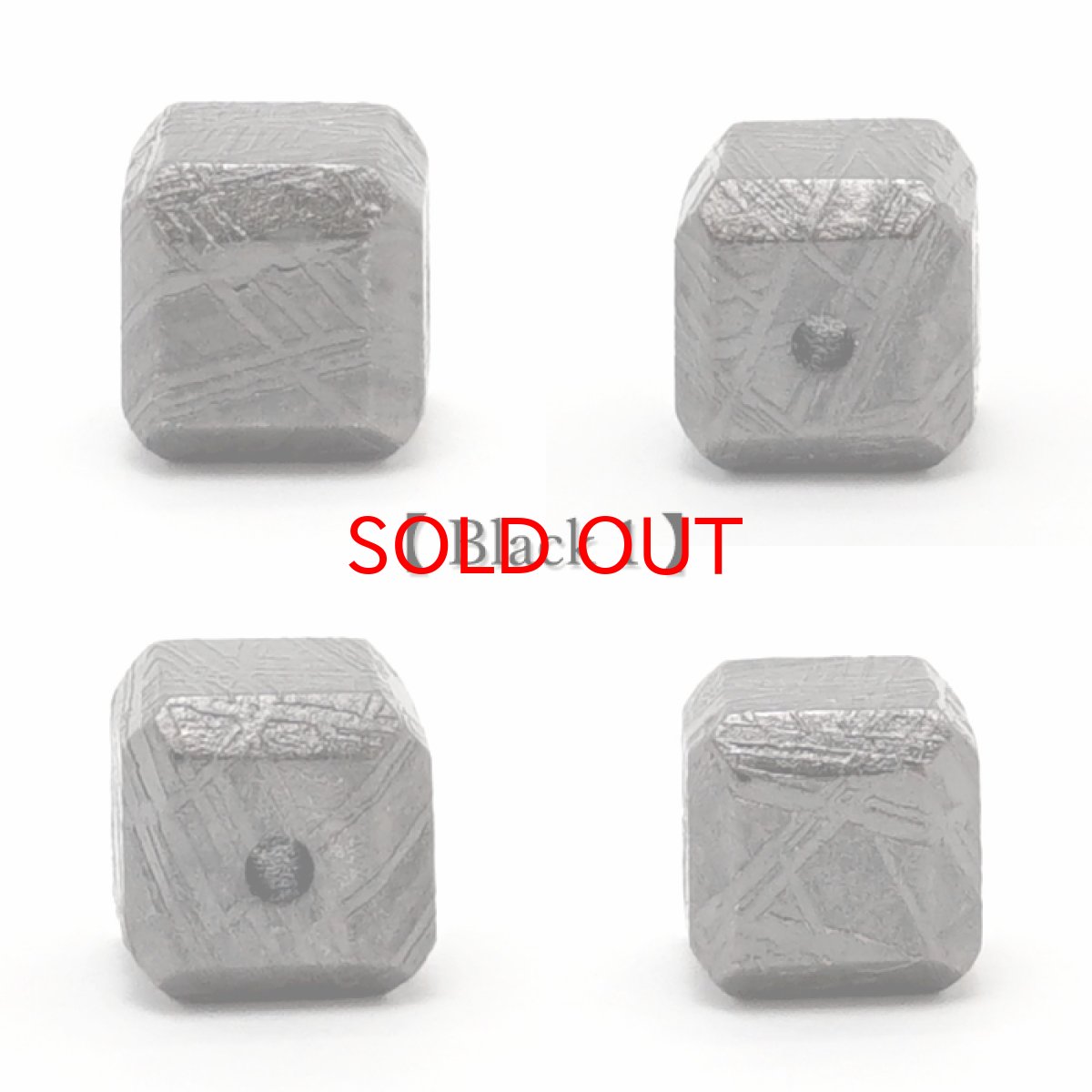 画像9: 【 一点物 】 ギベオン ビーズ 6mm 正方形 バラ石 貫通穴 メッキ加工 ナミビア産 隕石 天然石 パワーストーン カラーストーン (9)