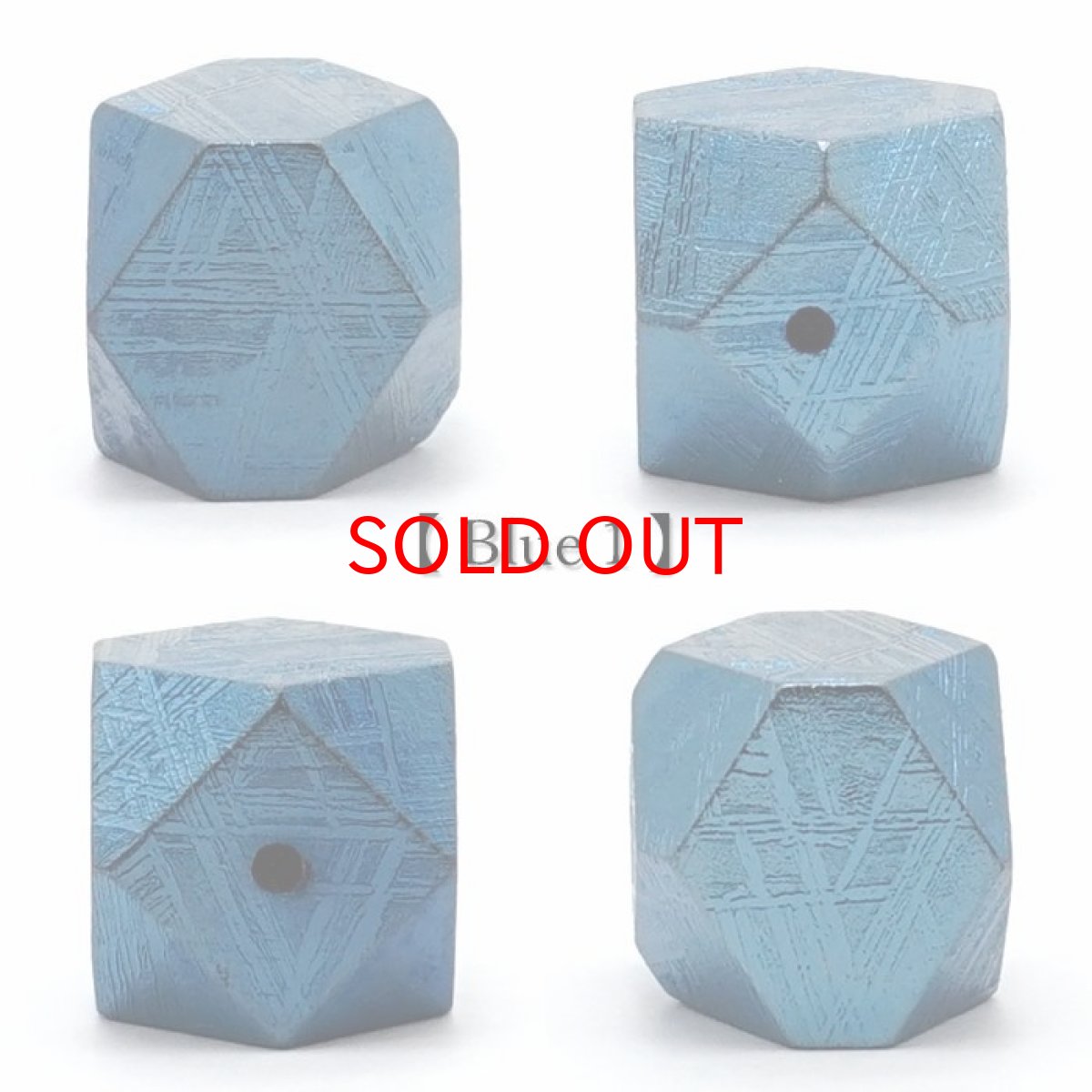 画像8: 【 一点物 】 ギベオン ビーズ 10mm 十四面体カット バラ石 貫通穴 メッキ加工 ナミビア産 隕石 天然石 パワーストーン カラーストーン (8)