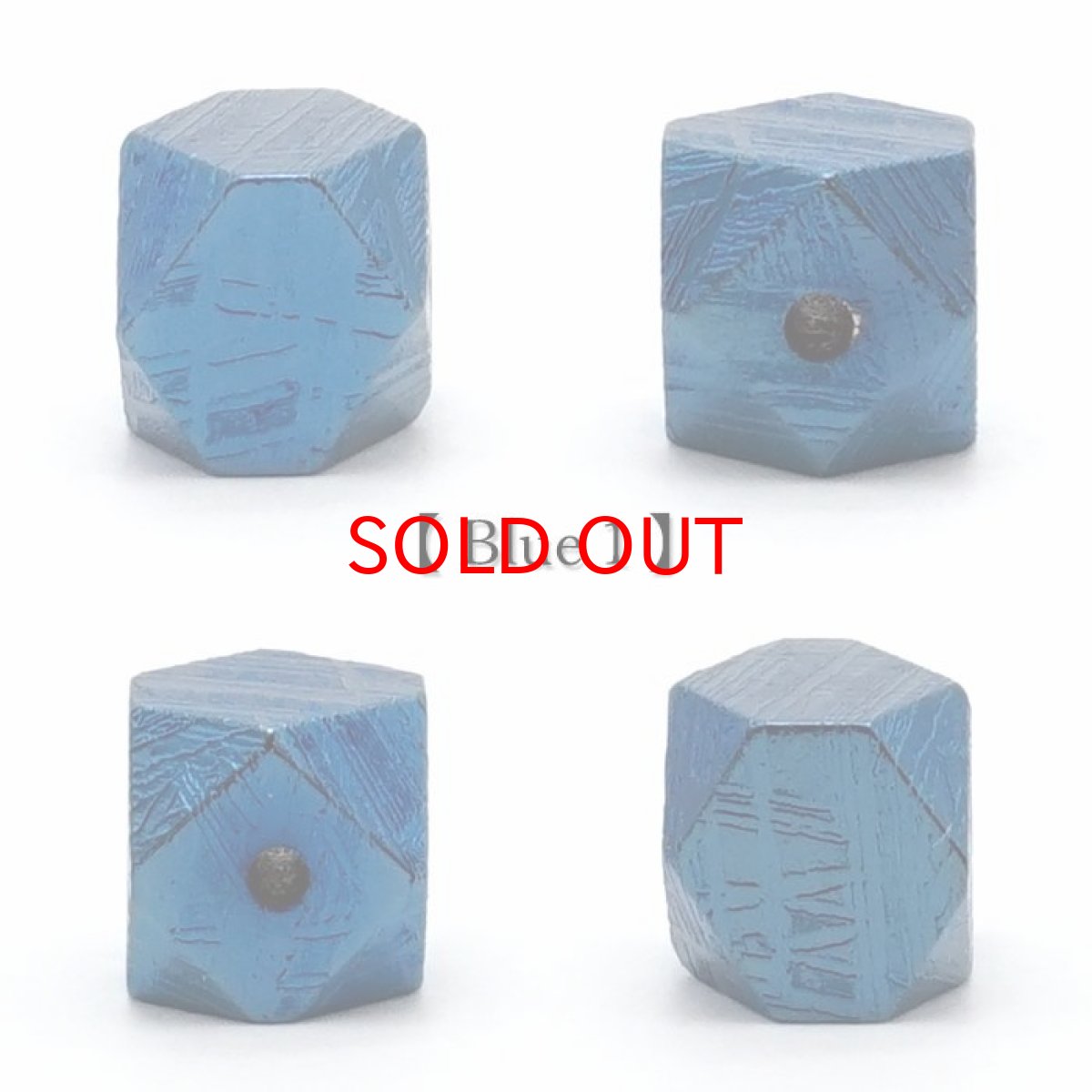 画像8: 【 一点物 】 ギベオン ビーズ 6mm 十四面体カット バラ石 貫通穴 メッキ加工 ナミビア産 隕石 天然石 パワーストーン カラーストーン (8)