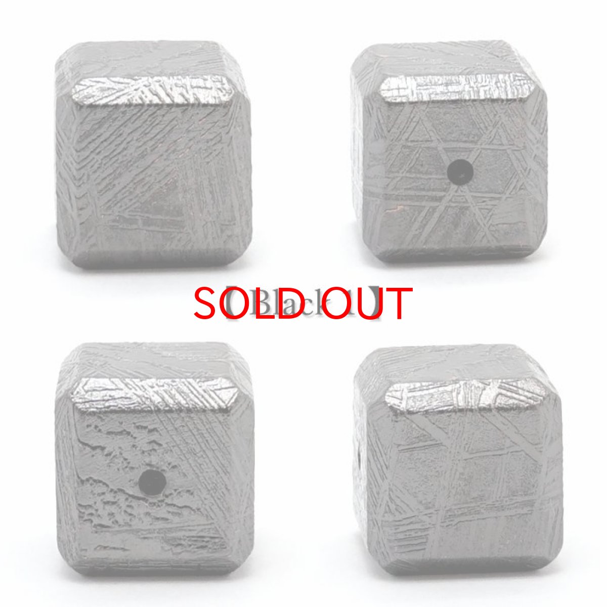 画像9: 【20%OFFセール】 【 一点物 】 ギベオン ビーズ 10mm 正方形 バラ石 貫通穴 メッキ加工 ナミビア産 隕石 天然石 パワーストーン カラーストーン (9)