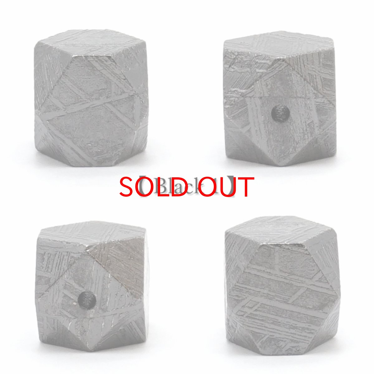 画像9: 【 一点物 】 ギベオン ビーズ 8mm 十四面体カット バラ石 貫通穴 メッキ加工 ナミビア産 隕石 天然石 パワーストーン カラーストーン (9)