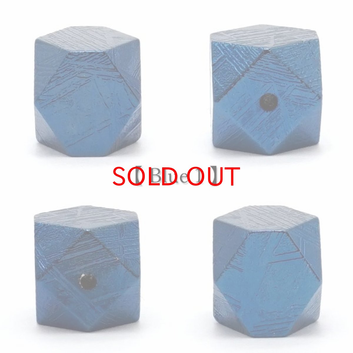 画像8: 【 一点物 】 ギベオン ビーズ 8mm 十四面体カット バラ石 貫通穴 メッキ加工 ナミビア産 隕石 天然石 パワーストーン カラーストーン (8)